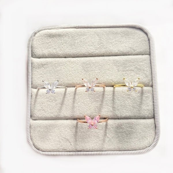 Dainty Butterfly Rings