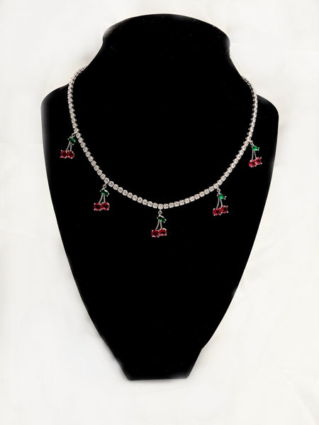 Diamond Icy Cherry Choker