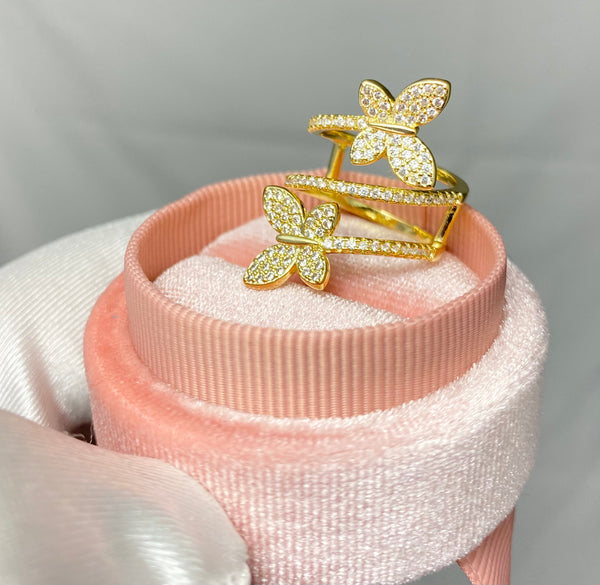 Double Butterfly Ring